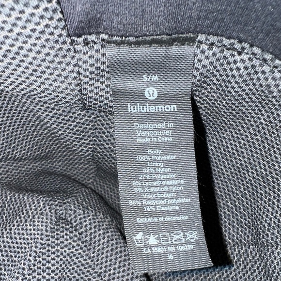 Lululemon Athletic Women's Black Adult Cap Hat Small Medium S/M Poly Nylon - Picture 8 of 9